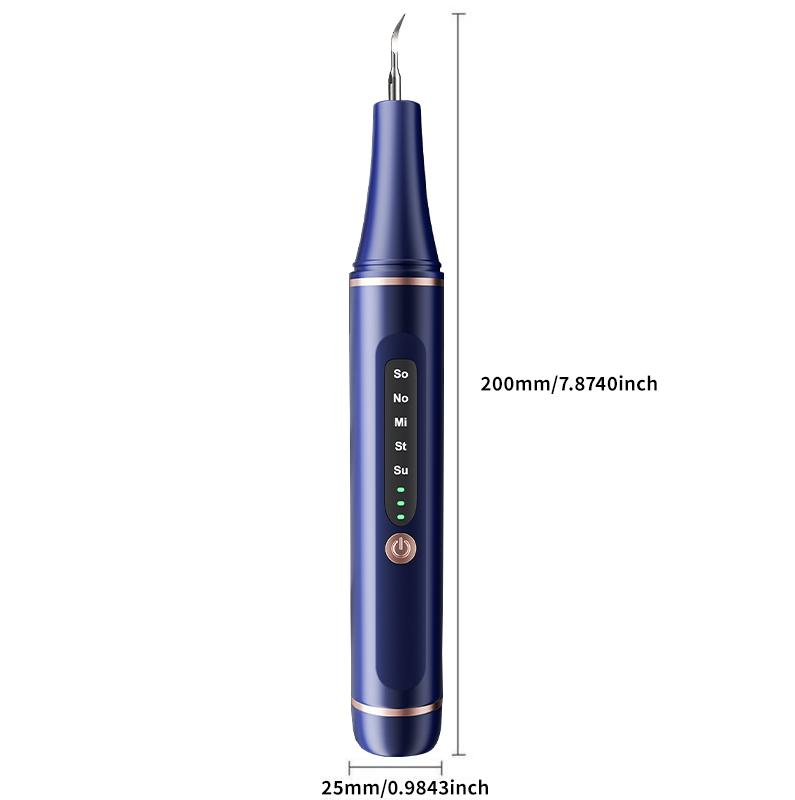 The pen-sized tartar remover, 200mm tall and 25mm across